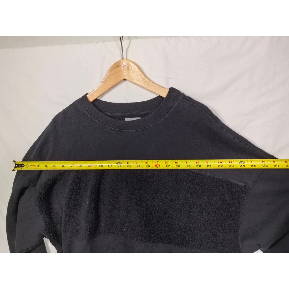MATE‎ The Label Black Organic Fleece Sweatshirt L Sustainable Quiet Luxury Soft - Picture 3 of 7